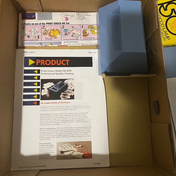 RISO - GOCCO screen printing Paper and cloth kit with TONS of unopened Ink. - Picture 4 of 11